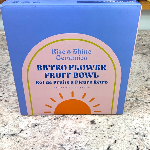 Rise And Shine Ceramics Other - Rise & Shine Ceramics Retro Flower Fruit Bowl. New